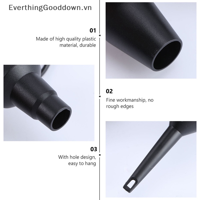 Đầu Vòi Bơm Hơi 3 Kích Cỡ Màu Đen Thay Thế Tiện Dụng