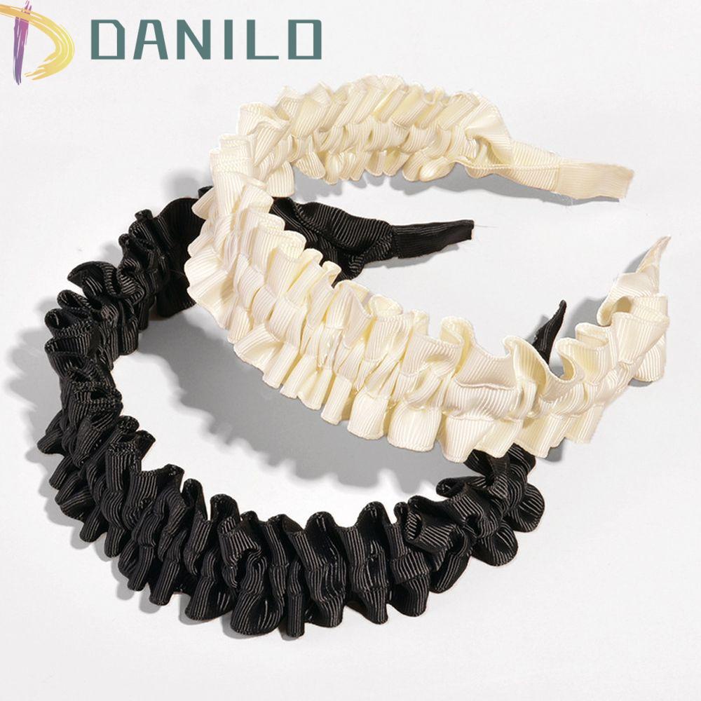 Cài Tóc Vải Satin Màu Trắng Đen Thời Trang Cho Nữ