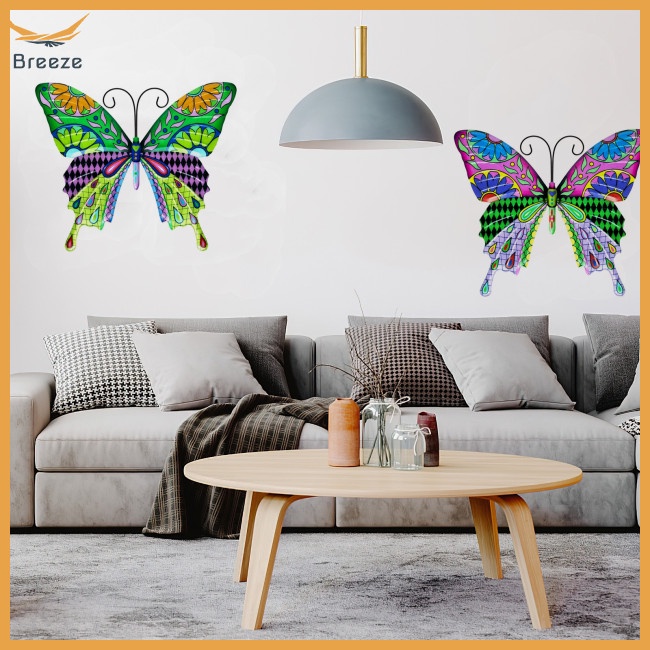 Set 4 Bươm Bướm 3d Nhiều Màu Treo Tường Trang Trí Sân Vườn