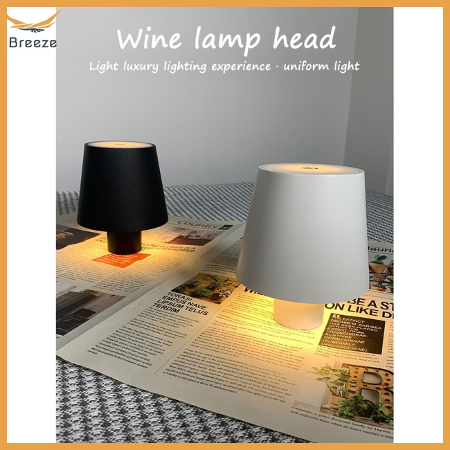 Đèn Led Để Bàn Không Dây Sạc Được Thiết Kế Hình Chai Nước Sáng Tạo Cho Phòng Ngủ / Quán Bar