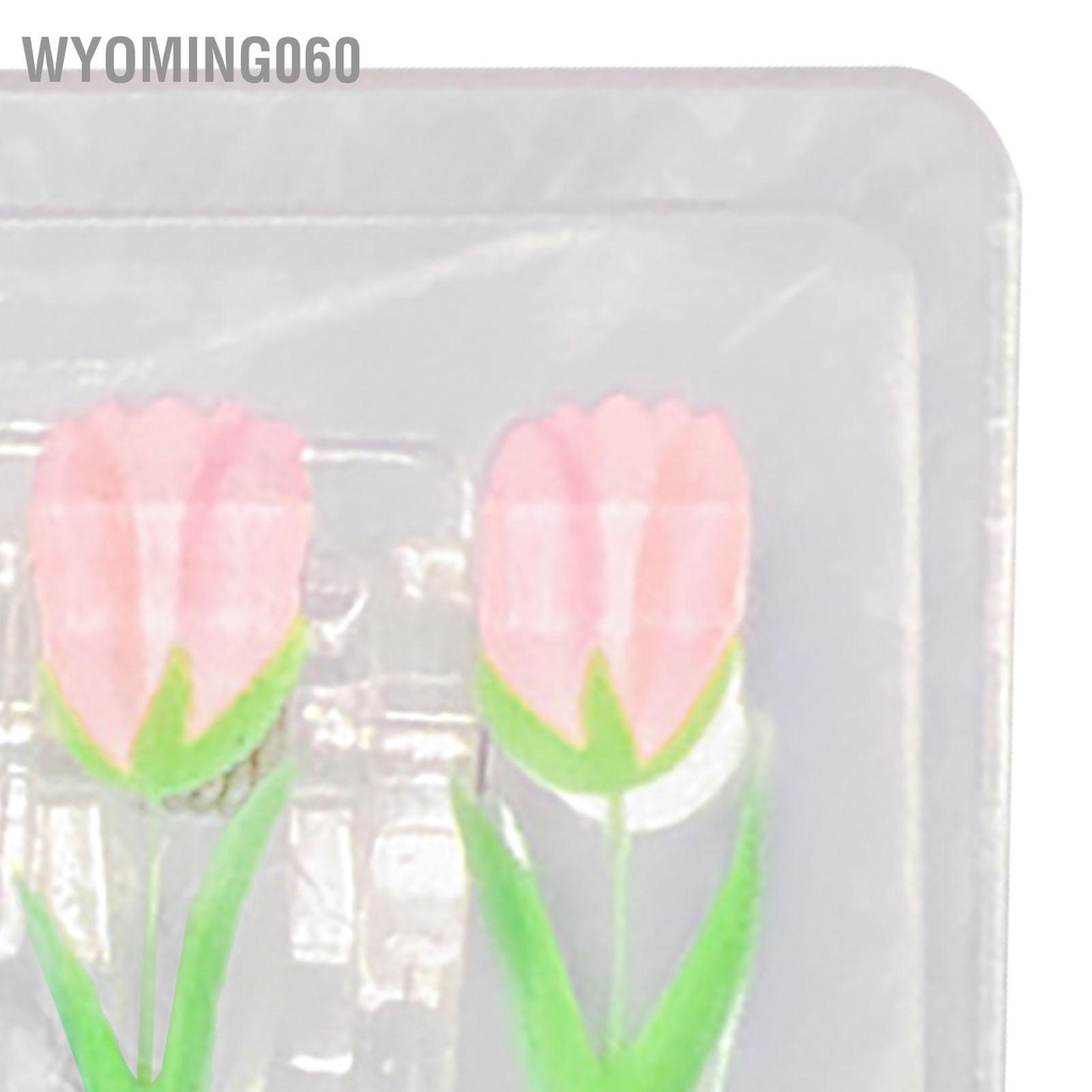 Wyoming060 Kẹp ảnh hai mặt Acrylic Mô hình hoa tulip giấy trong suốt đa chức năng cho tổ