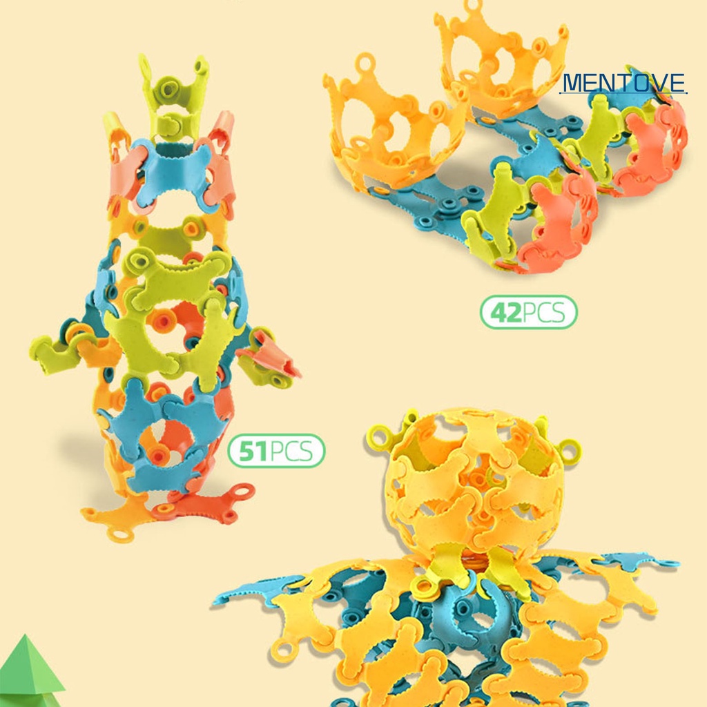 1 Bộ Đồ Chơi Lắp Ráp Bằng Nhựa Mềm Bắt Mắt DIY Cho Bé