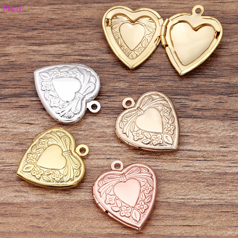 Mặt Vòng cổ Hình Trái Tim Bằng Đồng Thau DIY