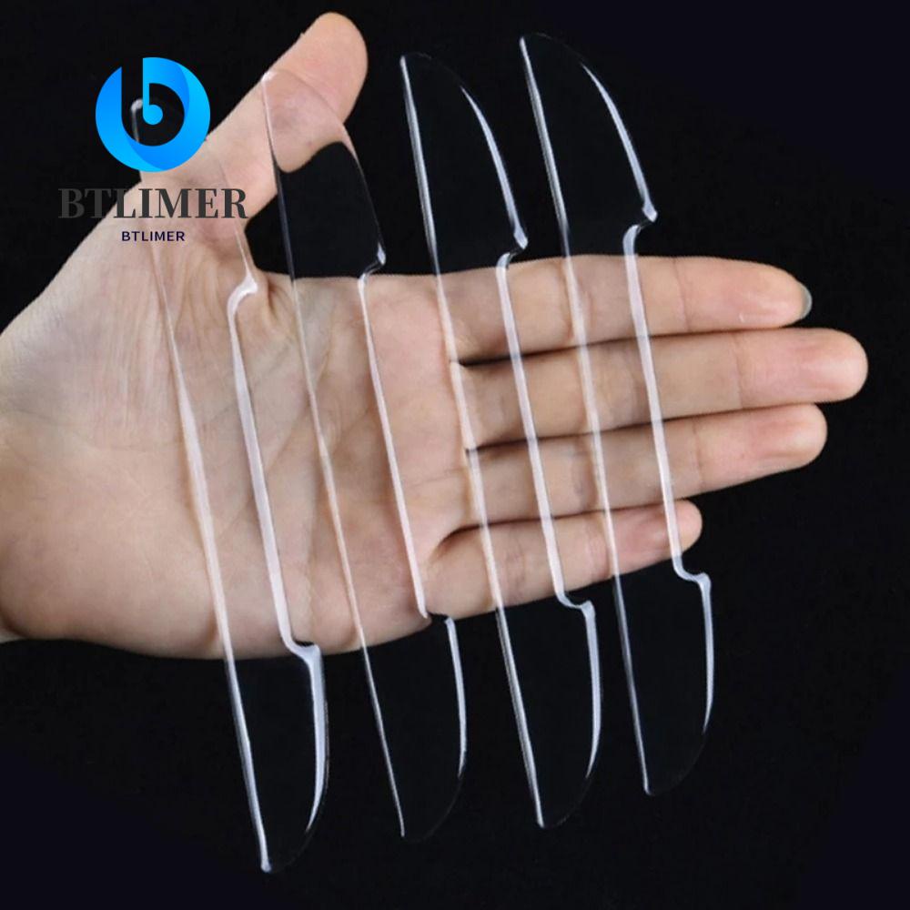 Bộ 8 Miếng Dán Bảo Vệ Cạnh Cửa Xe Hơi Bằng PVC Trong Suốt Chống Trầy Xước