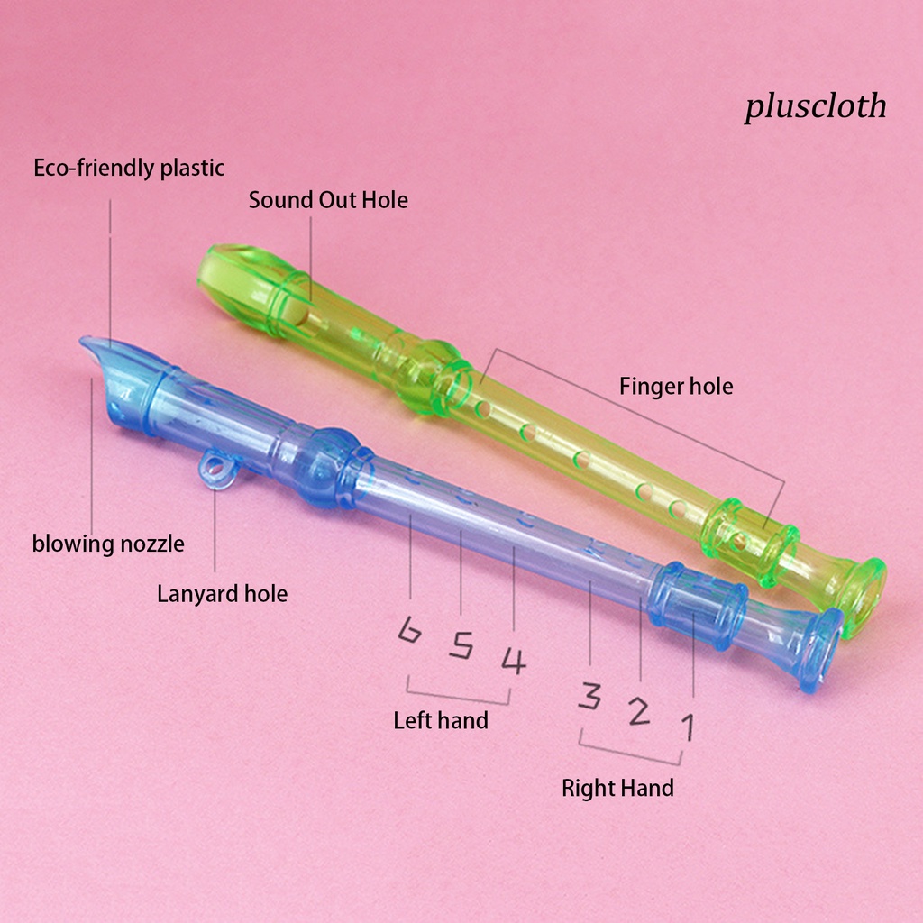 Set 5 Kèn Clarinet Mini 6 Lỗ Bằng ABS Trong Suốt Thân Thiện Với Môi Trường Không Cần Khoan Tay Cho Bé