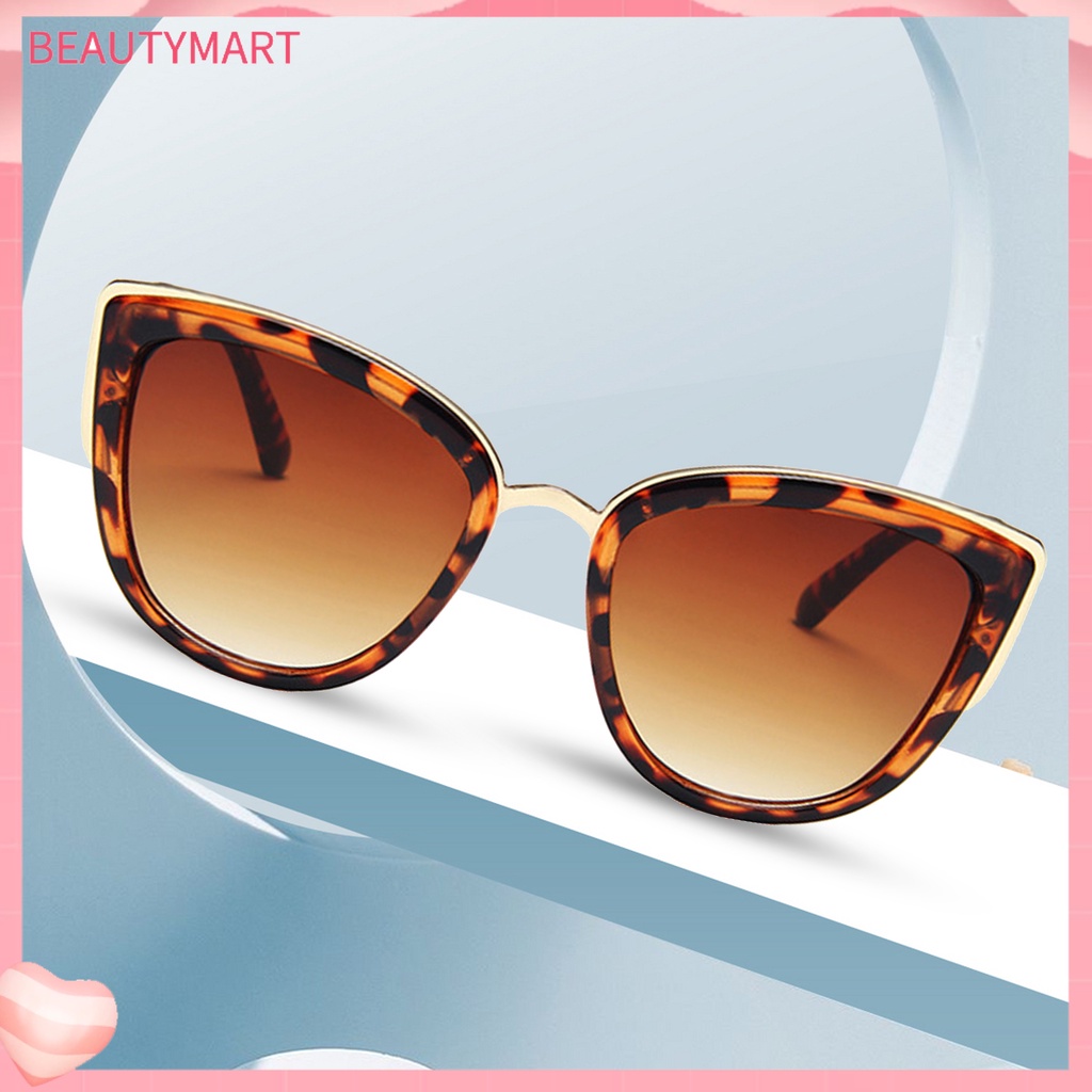 Kính Mát Gọng Mắt Mèo Dày In Họa Tiết Da Báo Kiểu Vintage Thời Trang Cho Nữ