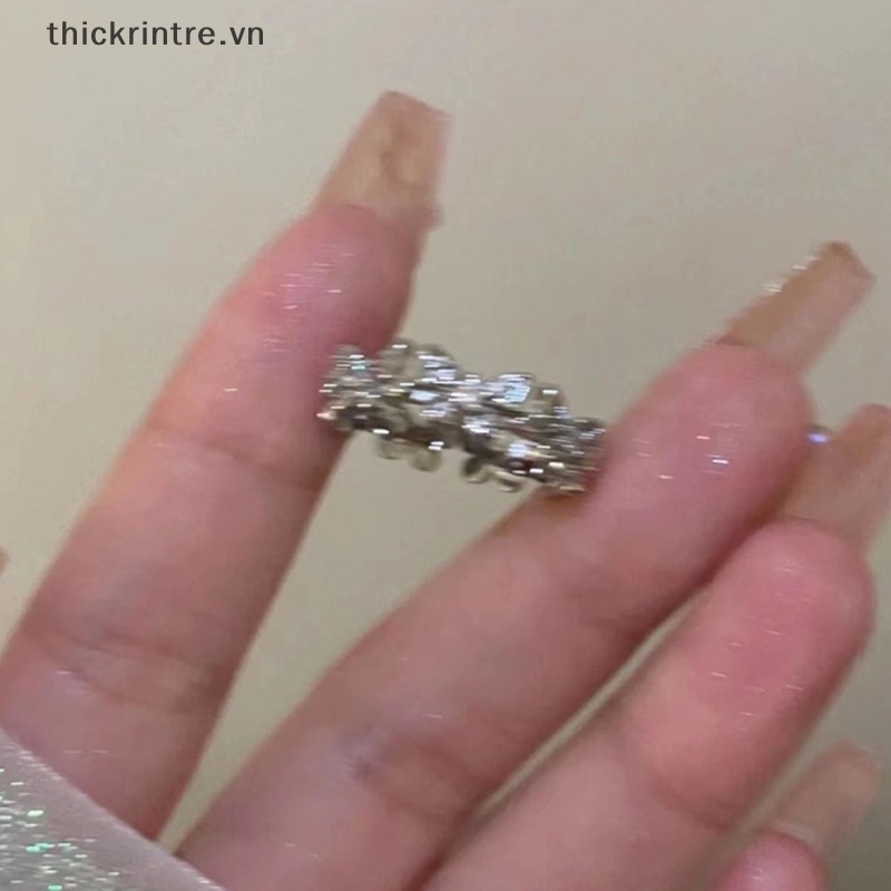 Nhẫn Hình Bướm Đính Đá Zircon Lấp Lánh Có Thể Điều Chỉnh Cho Nữ