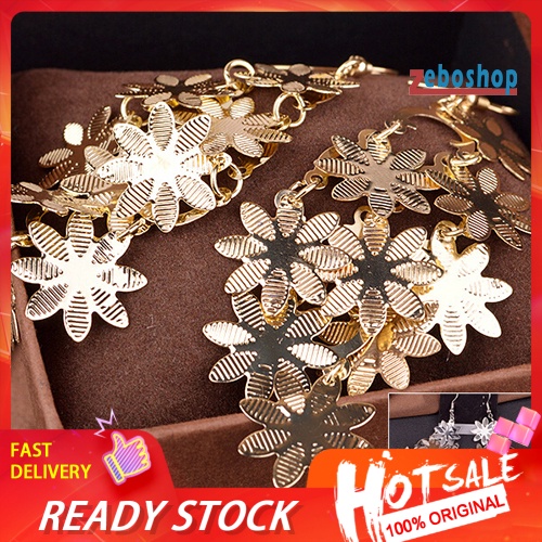 Bông Tai Hình Hoa Tuyết Nhiều Lớp Bằng Hợp Kim Phong Cách Cổ Điển Thời Trang Cho Nữ