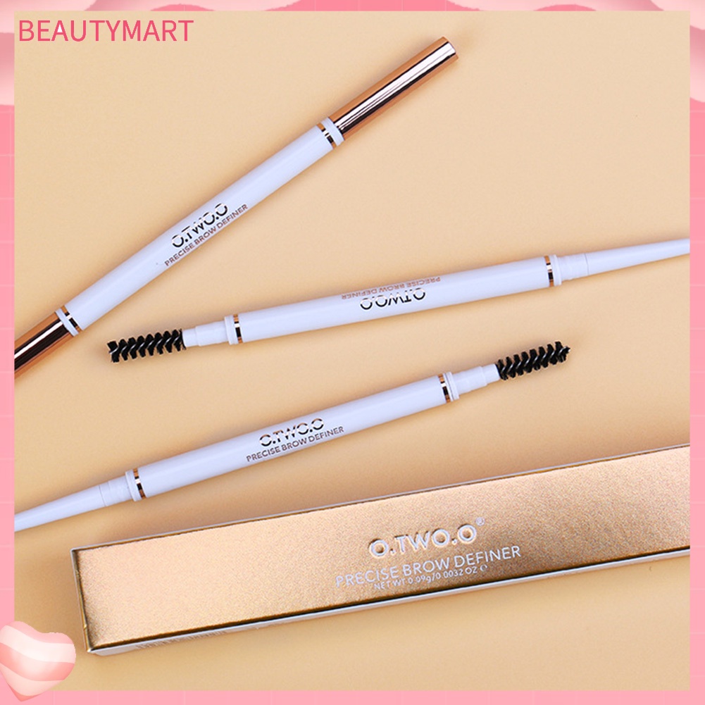 Bút Chì Kẻ Lông Mày Hai Đầu OTWOO Xoay Được Chống Nước Lâu Trôi Kèm Cọ
