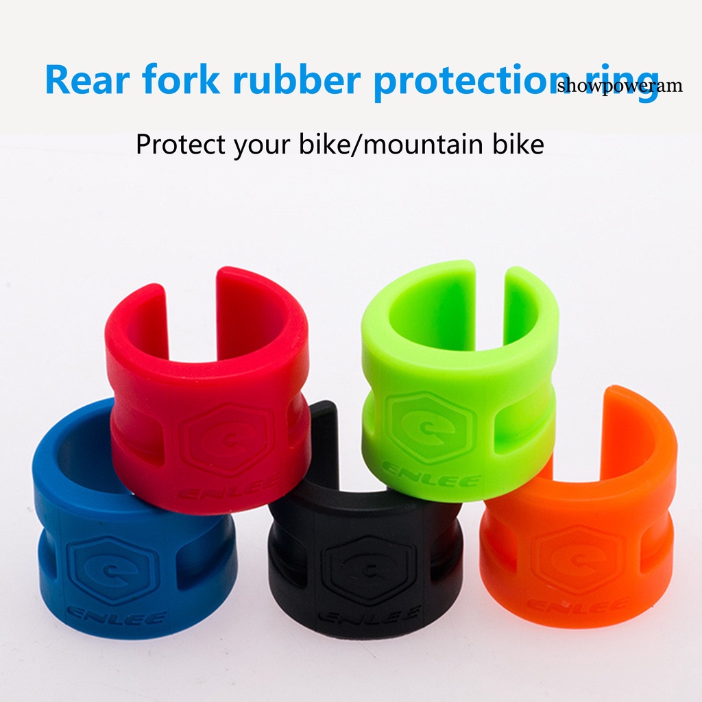 1 Bộ Phụ Kiện Bảo Vệ Dây Xích Xe Đạp Bằng Cao Su Chống Va Chạm Trọng Lượng Nhẹ Màu Sắc