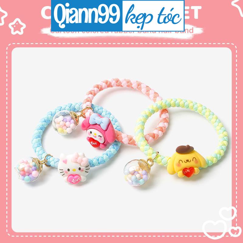 ❤️Dây buộc tóc Sanrio, buộc tóc Kuromi, Dây cột tóc Scrunchies, Dây buộc tóc dễ thương phong cách hàn quốc