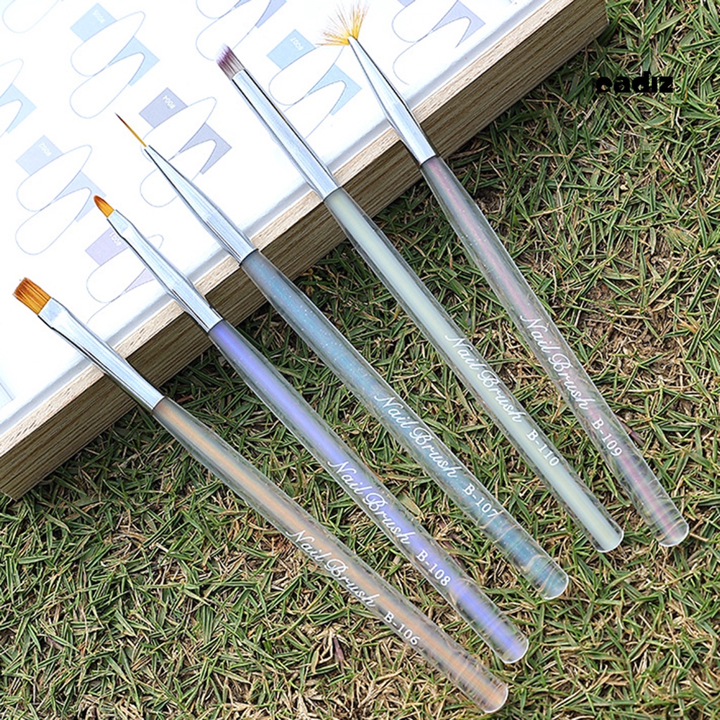 Bút Vẽ Móng Nghệ Thuật Đầu Mềm Trong Suốt Thoải Mái Nhiều Ngòi CADI
