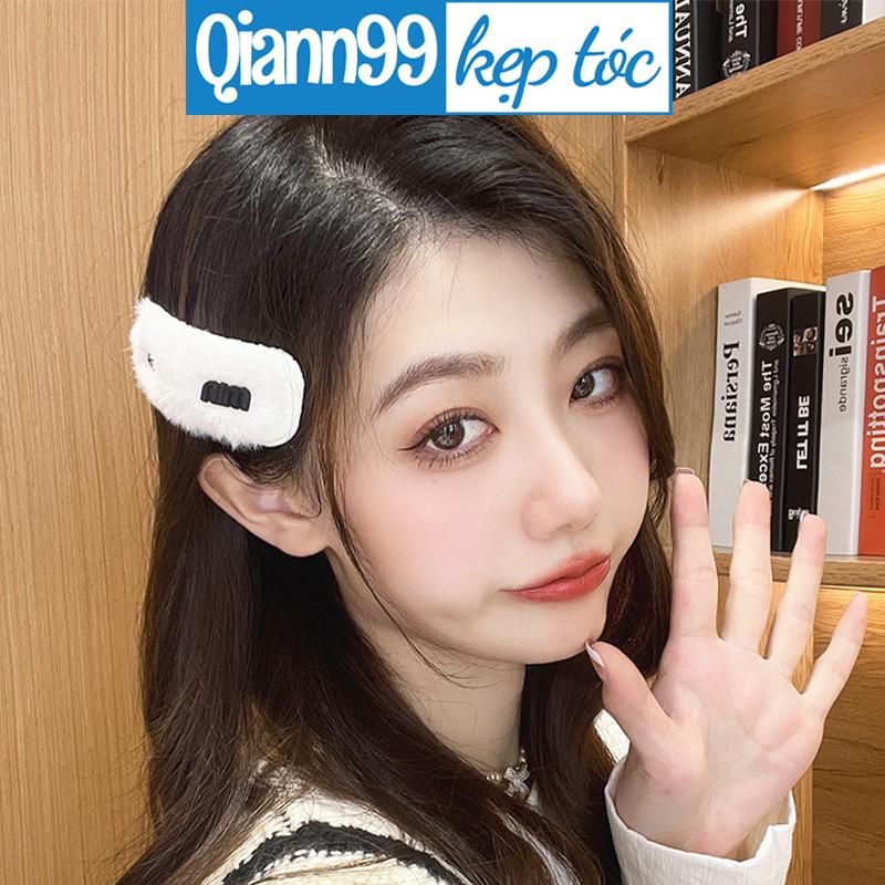 💓Bộ Kẹp Tóc Lông Nhung Đính Nơ Thời Trang Cao Cấp Cho Nữ
