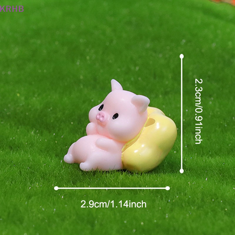 Mô Hình Chú Heo Bằng Nhựa Resin Dễ Thương Trang Trí Tiểu Cảnh / Nhà Búp Bê Mới