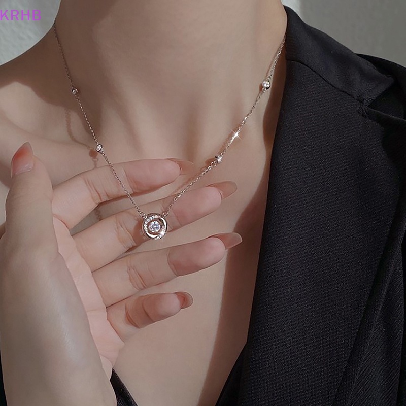 Vòng cổ Mạ Bạc Đính Pha Lê Phong Cách Hàn Quốc Thời Trang Cho Nữ Mới