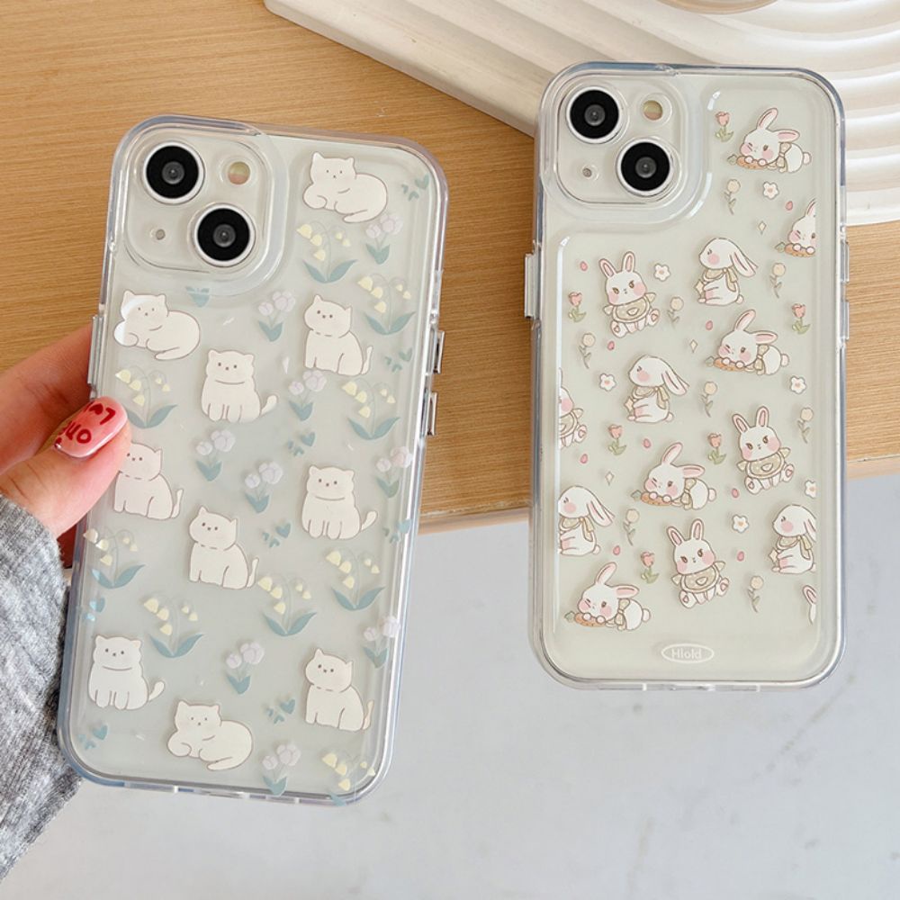 Ốp Điện Thoại TPU Mềm Chống Sốc In Hình Thú Hoạt Hình Cho IPhone 11 14 13 12 Pro Max XS XR 7 8 Plus