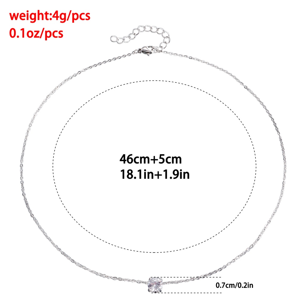 1 Vòng cổ Mặt Trái Tim Đính Đá Zircon Thời Trang