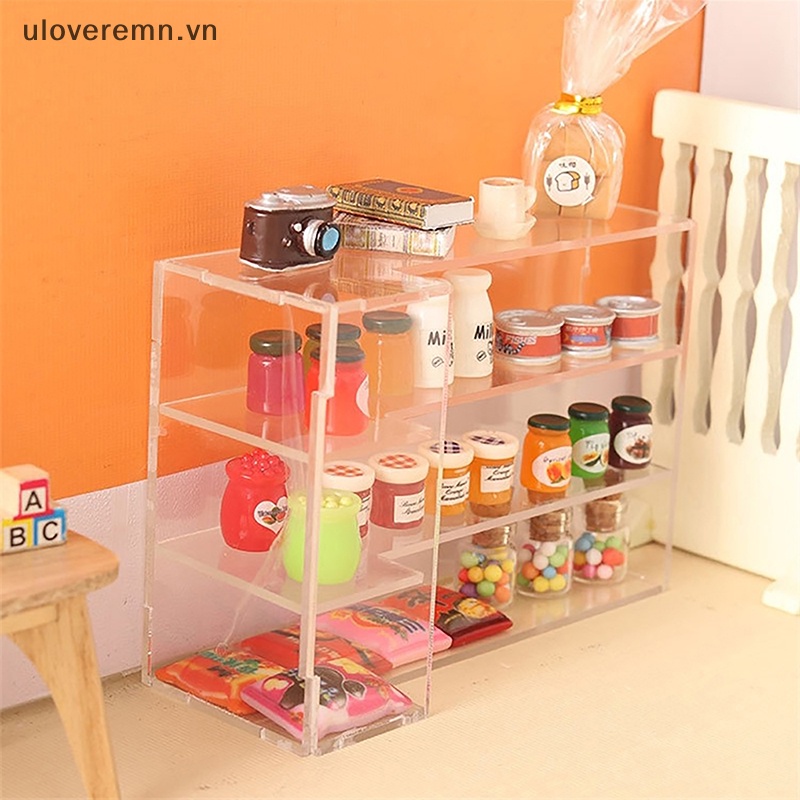 Mô Hình Tủ Trưng Bày Bánh Trong Suốt Tỉ Lệ 1: 12 Trang Trí Nhà Búp Bê