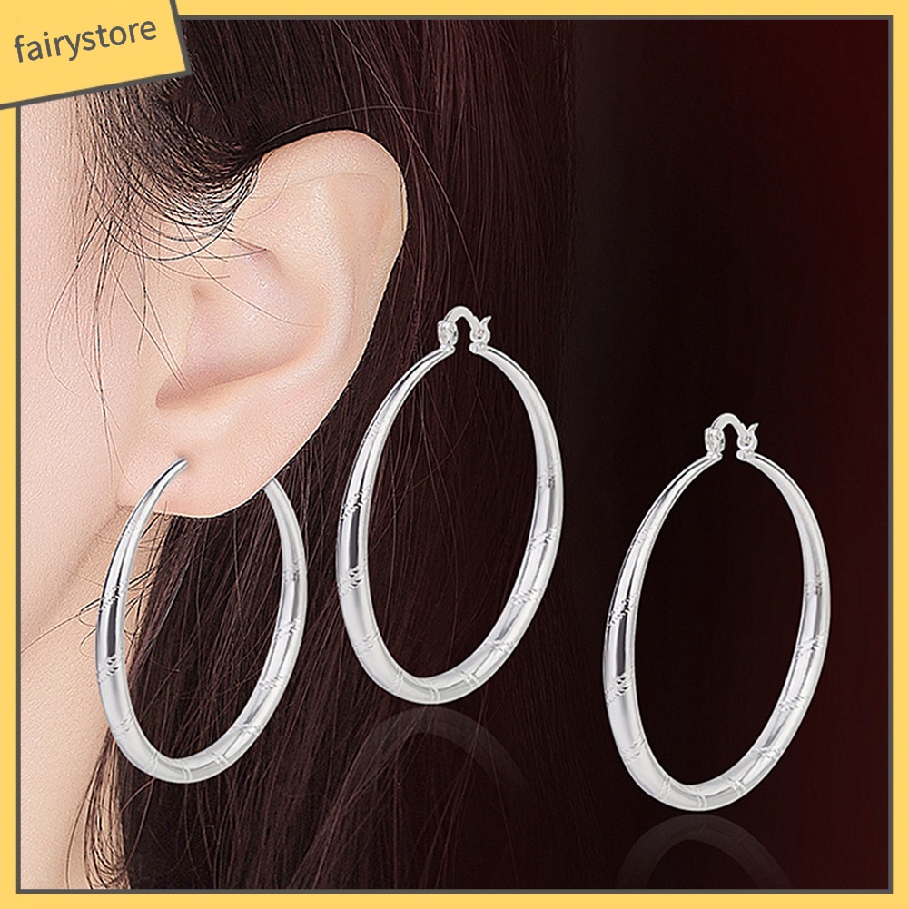 Khuyên Tai Hình Tròn Lớn Phong Cách Cổ Điển Dành Cho Nữ