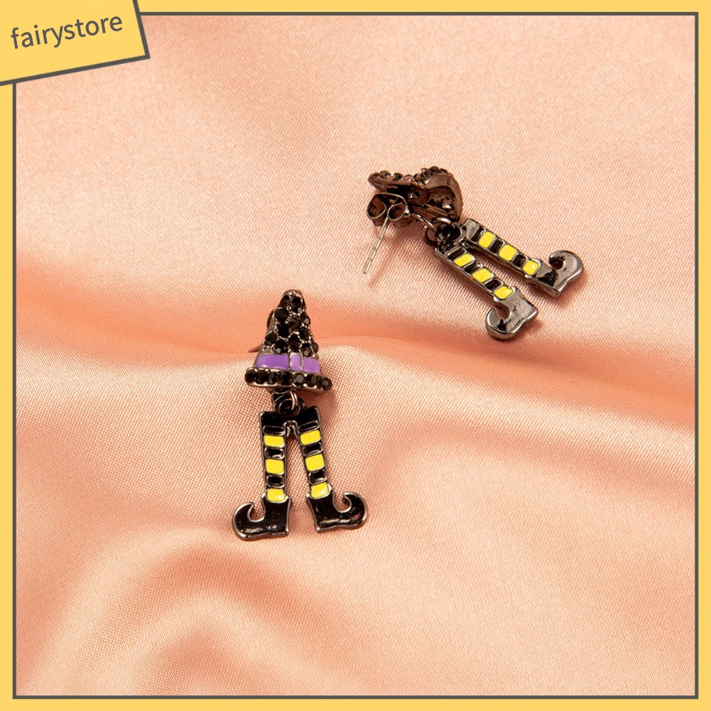 [FRO] Khuyên Tai Hình Đầu Lâu Nhện Đầu Lâu Phong Cách Gothic Halloween Vui Nhộn Cho Nữ