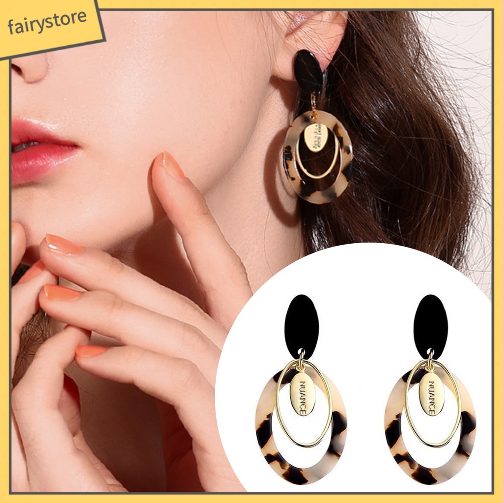 1 Đôi Bông Tai Hình Báo Đốm Lớn Nhiều Lớp Thời Trang Dành Cho Nữ