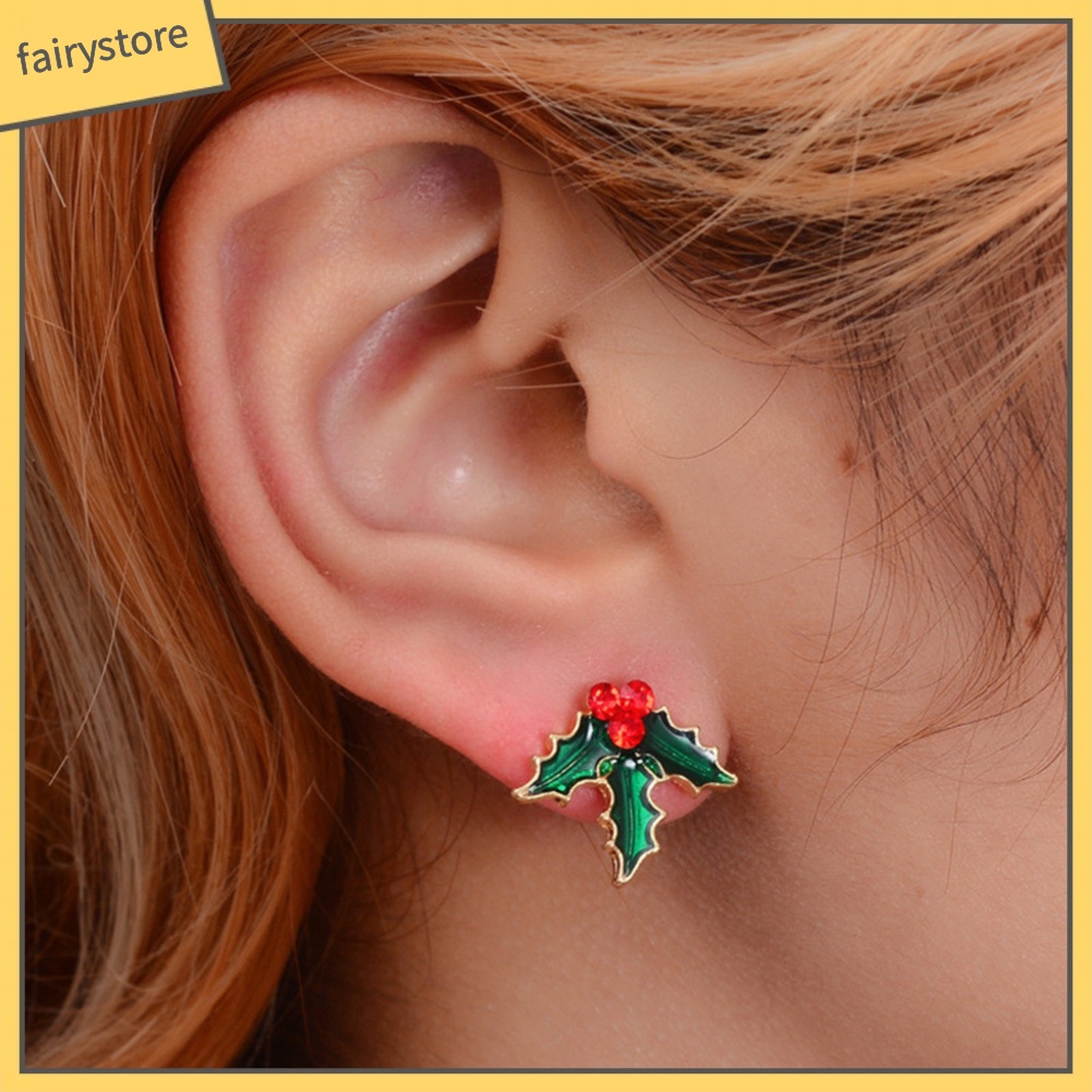 [FRO] Set 8 Đôi Bông Tai Hình Cây Thông Giáng Sinh / Hoa Tuyết / Bánh G