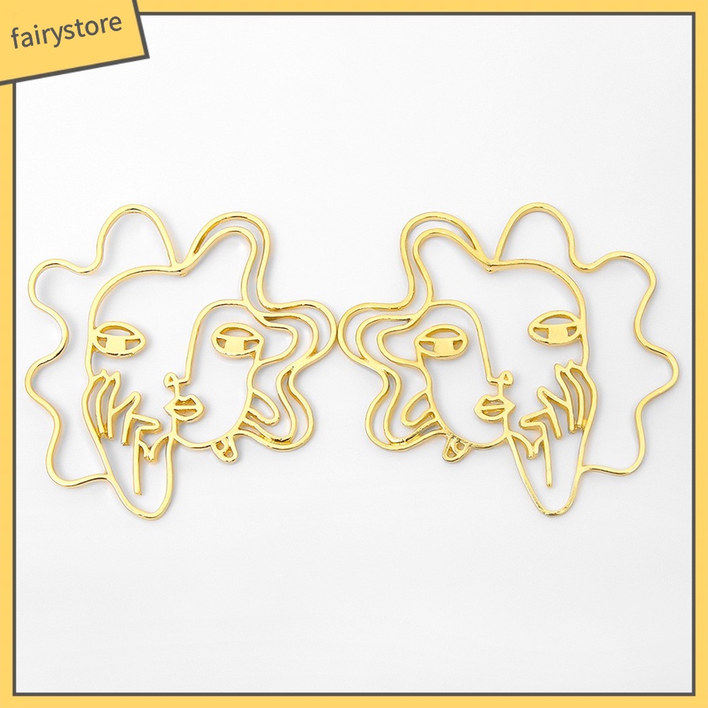 Khuyên Tai Hình Khuôn Mặt Trừu Tượng Sáng Tạo Dành Cho Nữ