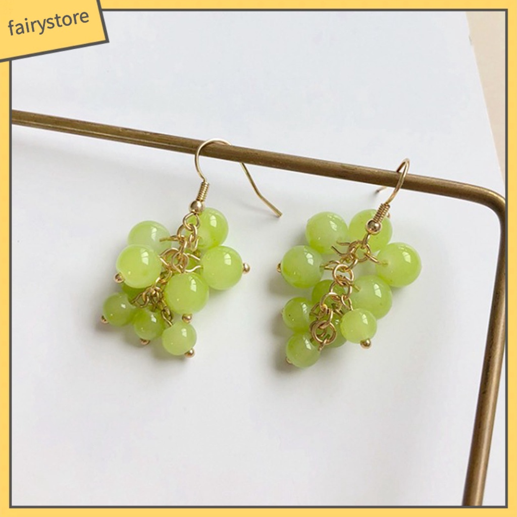 1 Cặp Khuyên Tai Dạng Móc Xỏ Hạt Tròn Không Xỏ Lỗ