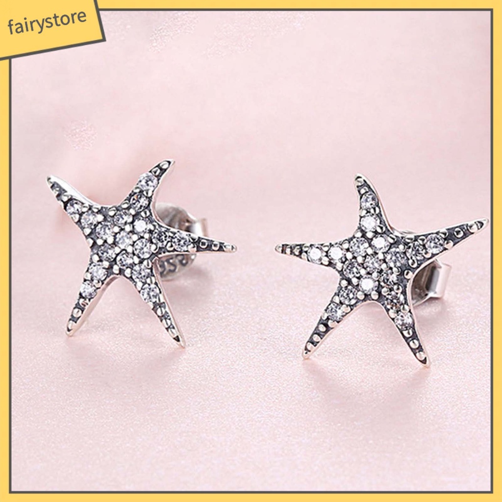 [FRO] 1 Đôi Bông Tai Đinh Tán Hình Sao Biển Dễ Thương Thoải Mái Mặc Làm Quà Tặng