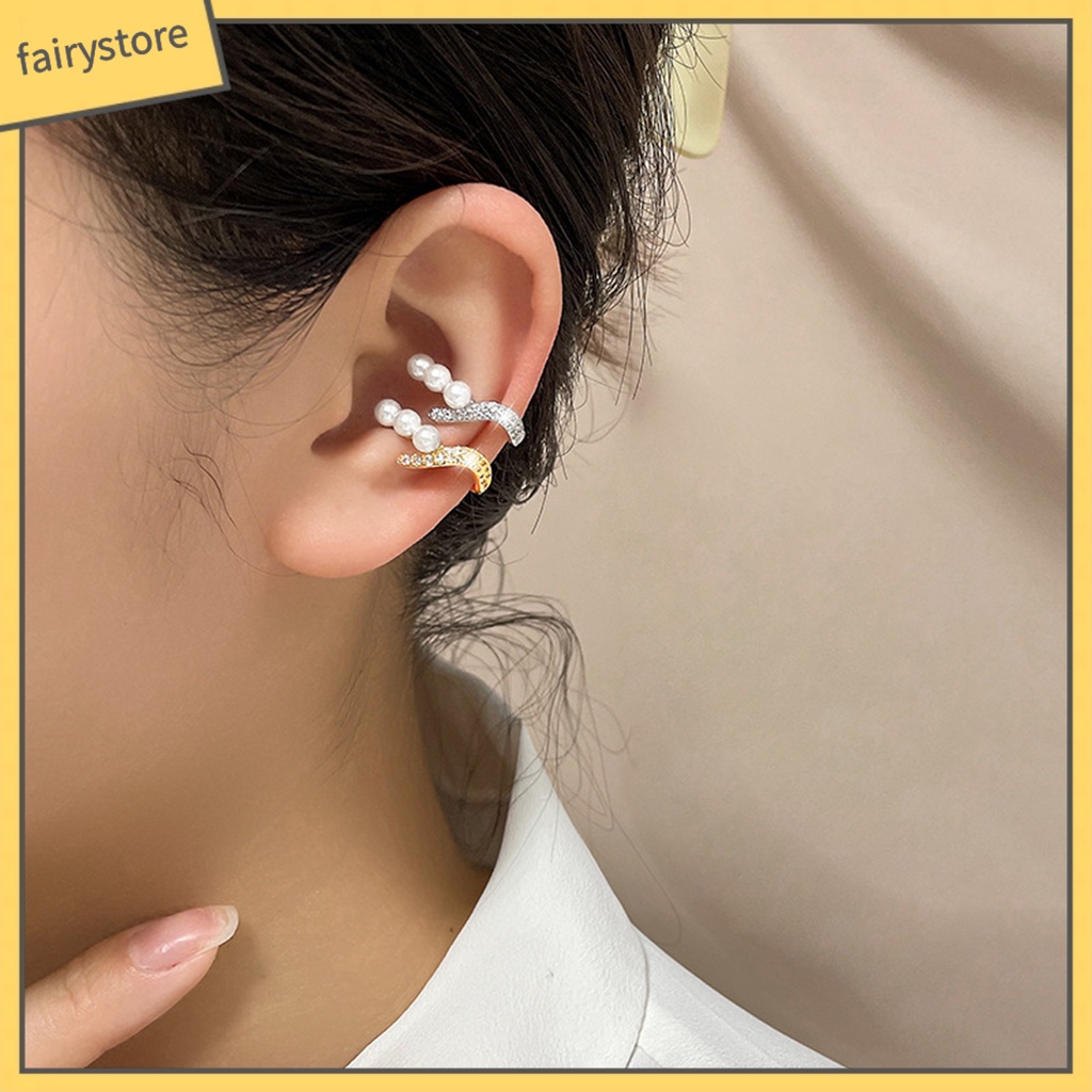 [FRO] 1 Khuyên Tai Dạng Kẹp Thanh Lịch Dễ Phối Đồ Quyến Rũ Tinh Tế Quyến Rũ