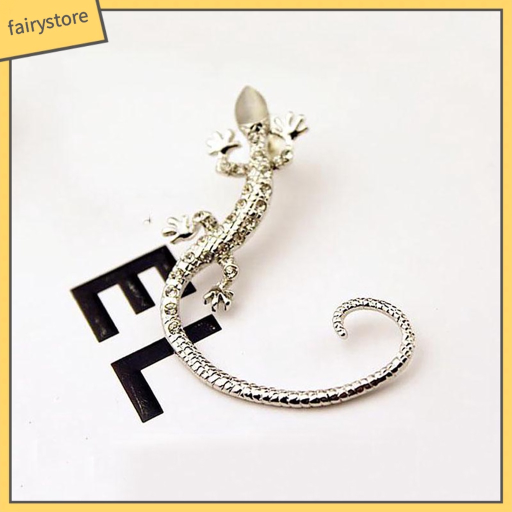 1 Khuyên Vành Tai Hình Thằn Lằn Đính Đá Thời Trang Cho Nữ