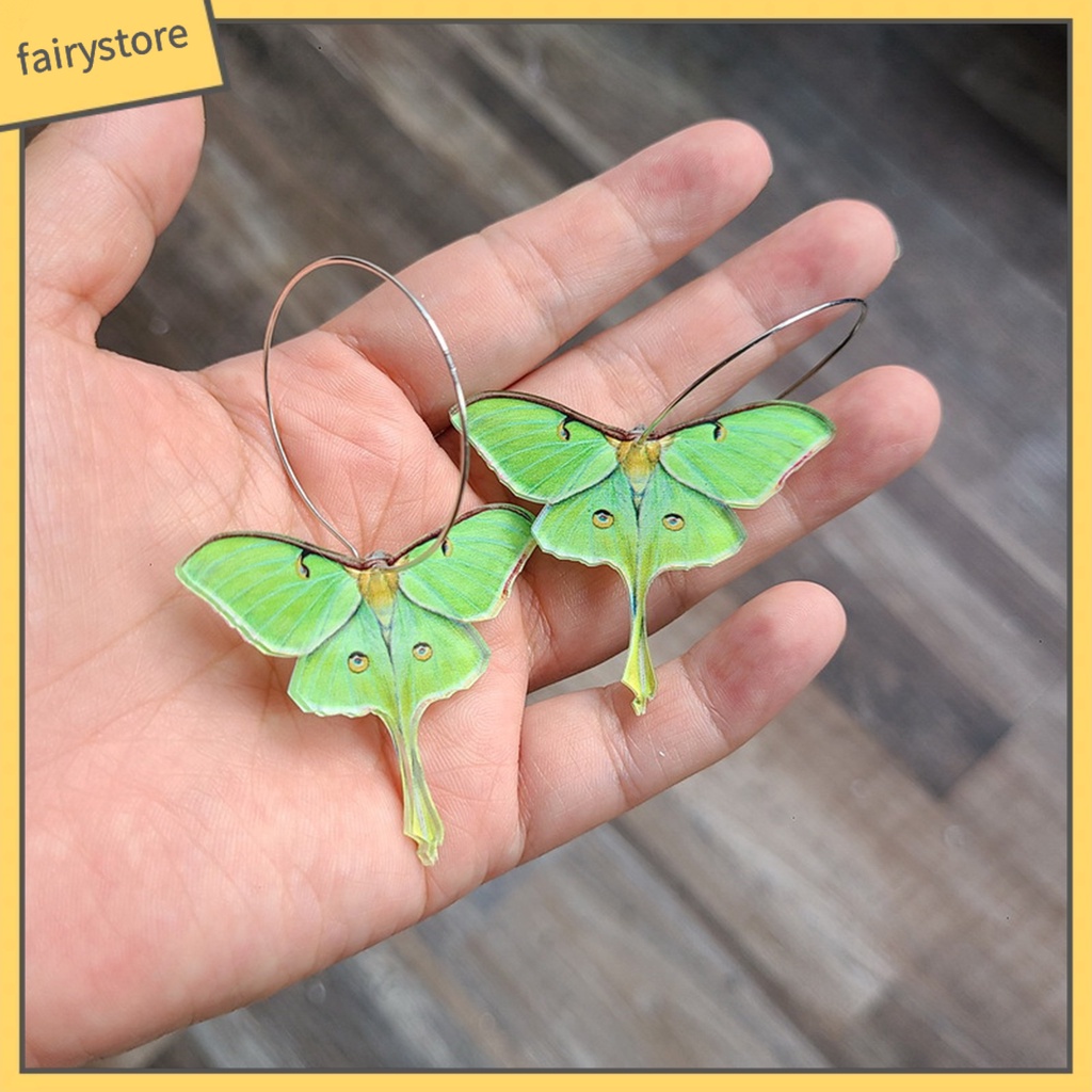 1 Đôi Bông Tai Tròn Lớn Mặt Bướm Hình Học Thời Trang Dành Cho Nữ