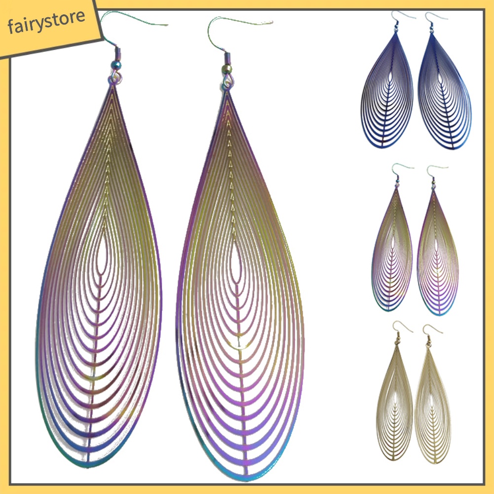 Bông Tai Hình Giọt Nước Nhiều Màu Thời Trang Dành Cho Nữ