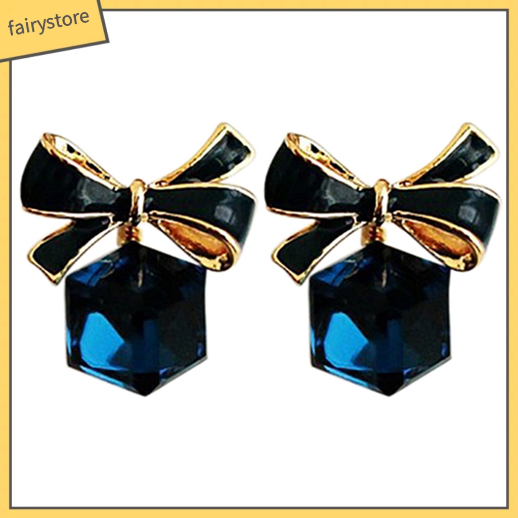 Bông Tai Hình Nơ Chống Dị Ứng Thiết Kế Tinh Tế Thời Trang Dự Tiệc Cho Nữ