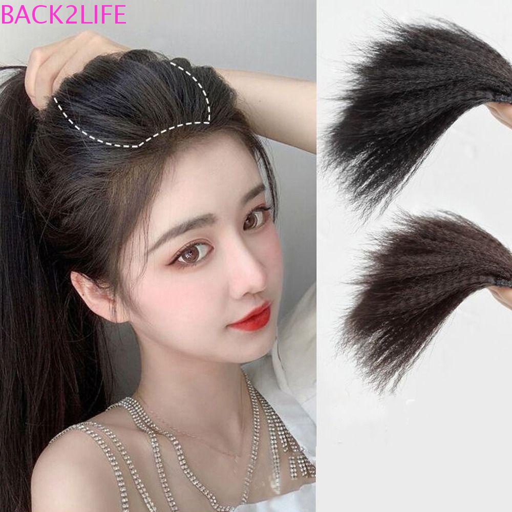 Bộ Tóc Giả Nhuộm Nâu Đen Dạng Kẹp Bằng Sợi Tổng Hợp 2life
