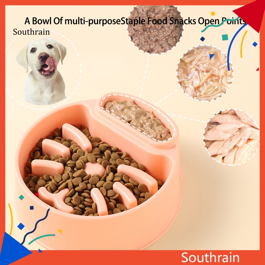 Tô Đựng Thức Ăn Hình Tròn Cỡ Lớn Chống Sặc In Họa Tiết Hoạt Hình Cho Thú Cưng