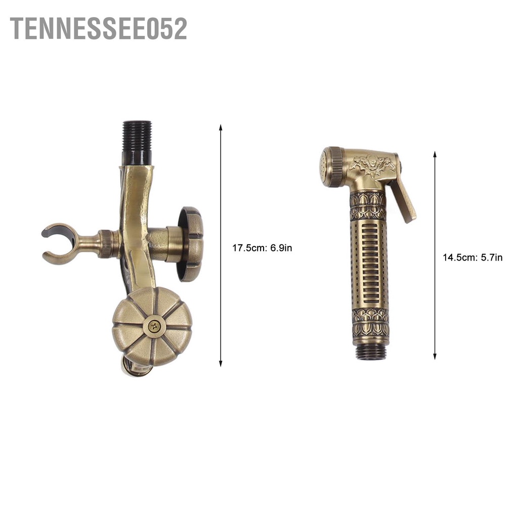 Tennessee052 Vòi Treo Tường 1 Lỗ Retro Bằng Đồng Có Bình Xịt Cho Phòng Tắm Thông Minh Hyundae Bidet Bể Bơi Sân Vườn