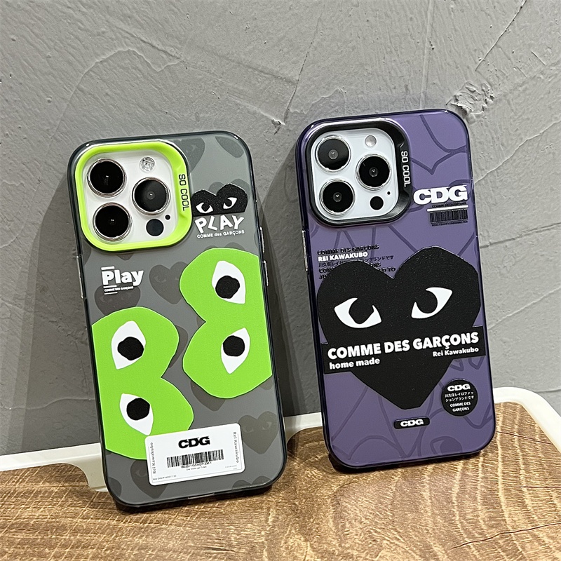 Ốp Điện Thoại Silicon TPU Chống Sốc Họa Tiết Trái Tim CDG Cho iPhone 11 12 13 14 Pro Max