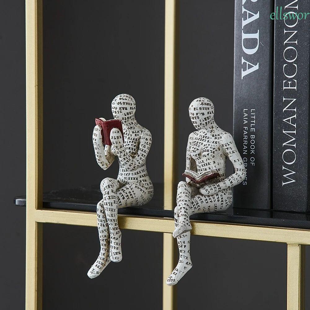 Tượng Resin Thủ Công Hình Người Phụ Nữ Đang Đọc Sách Bằng Resin Bền Trang Trí Phòng Khách / Phòng Ngủ / Làm Quà Tặng Đám Cướ