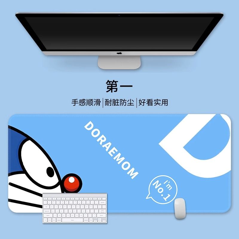 Tấm Lót Chuột Và Bàn Phím Cỡ Lớn In Hình Doraemon Dễ Thương
