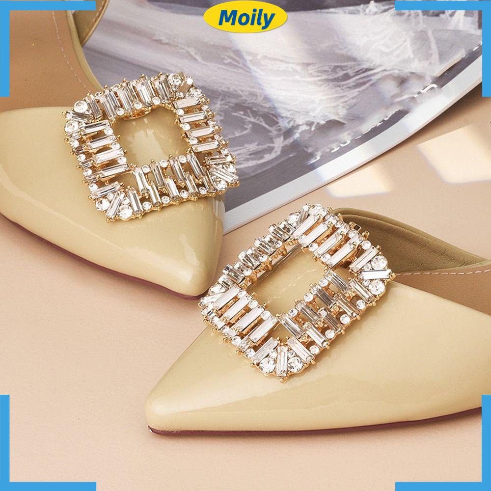 MOILYVN Set 2 Phụ Kiện Khóa Trang Trí Giày Cho Cô Dâu