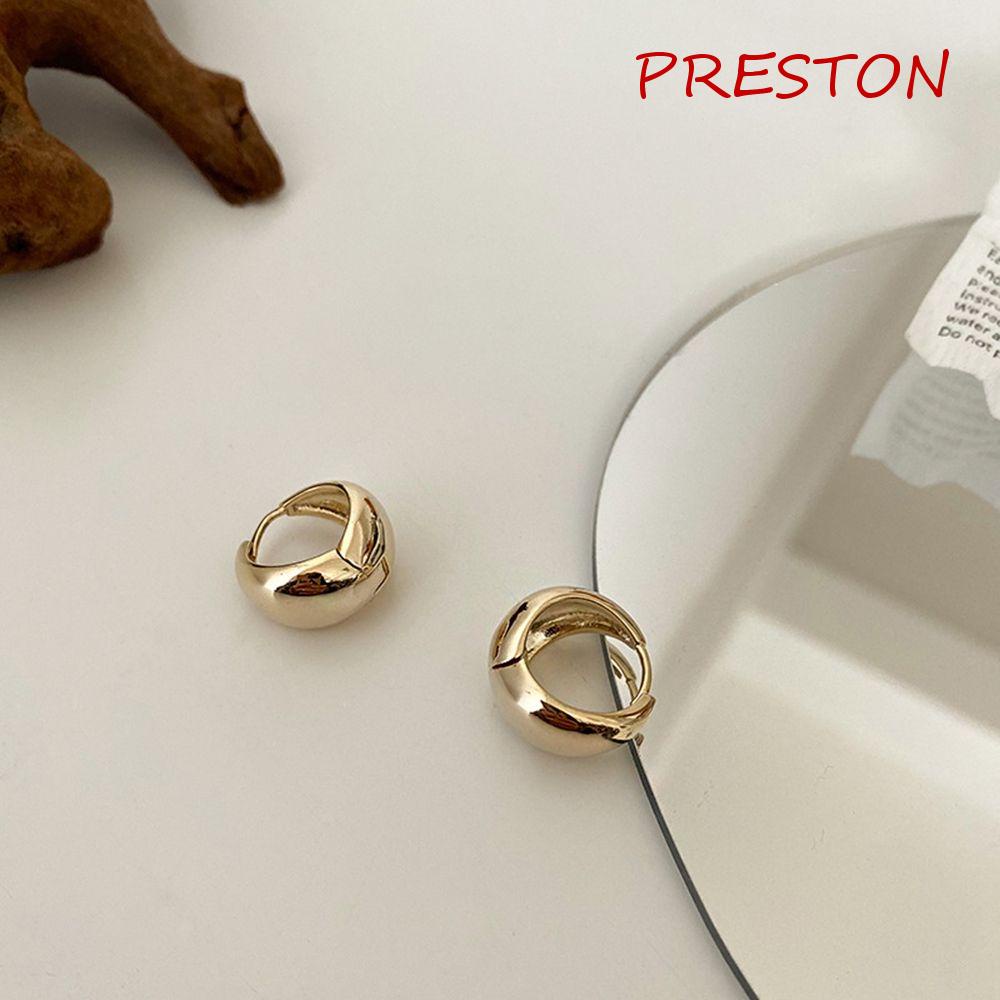 Bông Tai Hình Tròn Phong Cách Hàn Quốc Cá Tính Cho Nữ|Khuyên Tai Kim Loại Hình Tròn Phong Cách Retro