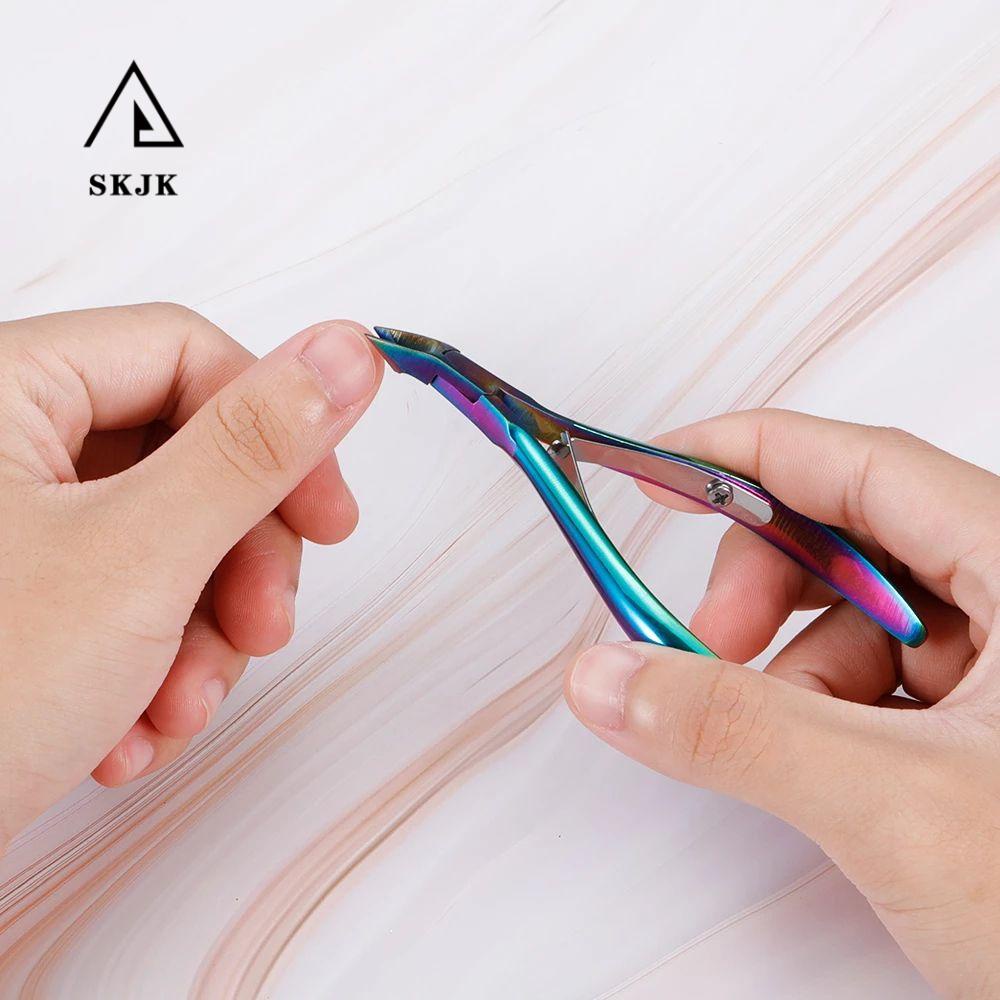 Kềm Cắt Móng SKJK|Kìm Loại Bỏ Da Chết Móng Tay Màu Sắc Cầu Vồng Chuyên Nghiệp