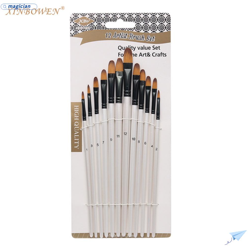 MAG Set Cọ Vẽ Màu Nước Đầu Phẳng Chuyên Nghiệp