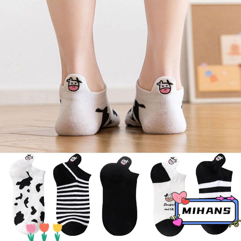 MIH Vớ Cổ Thuyền In Họa Tiết Hoạt Hình Dễ Thương Thời Trang Xuân Hè Cho Nữ