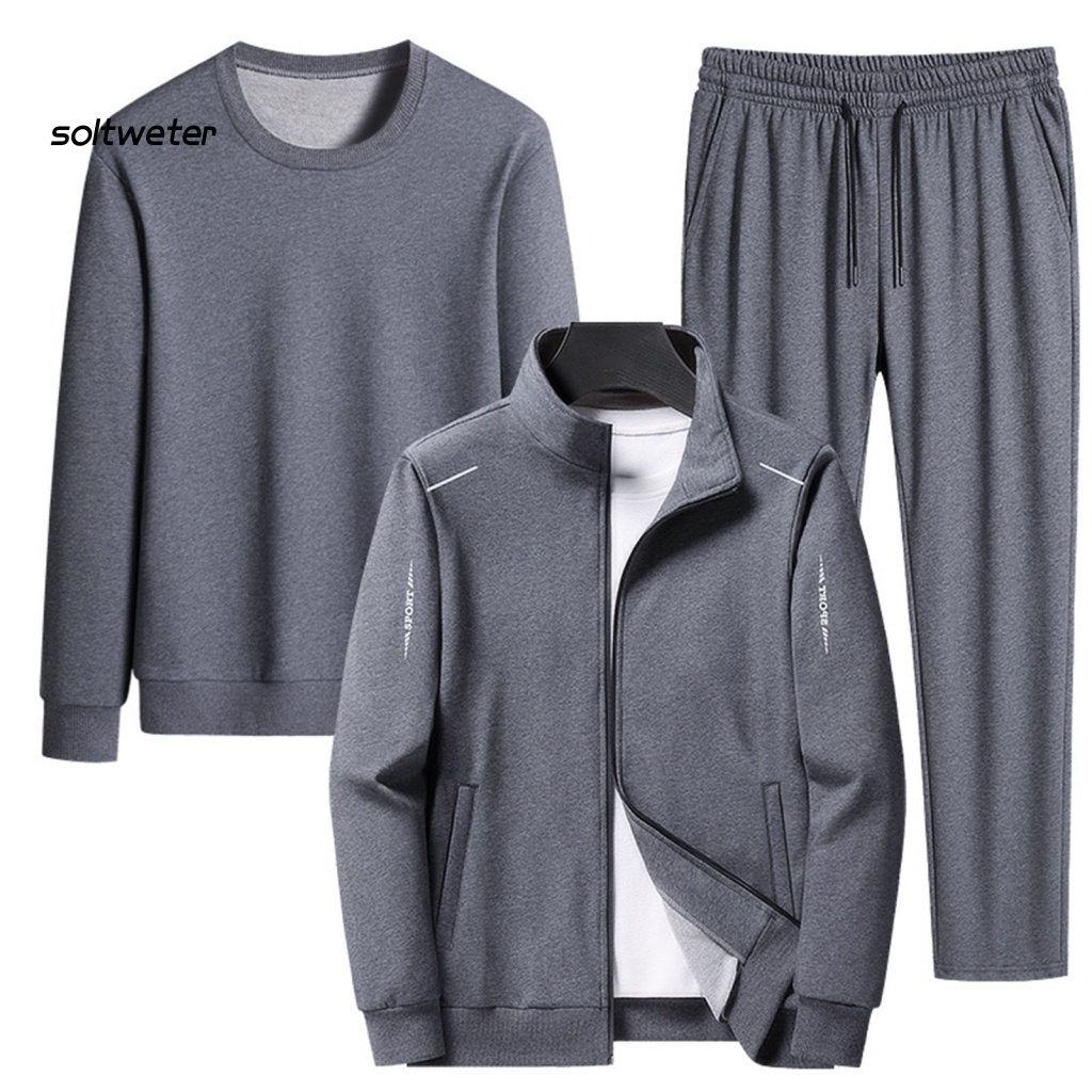 Bộ Đồ Thể Thao 3 Món Áo Khoác Màu Sắc Thời Trang Mùa Thu Năng Động