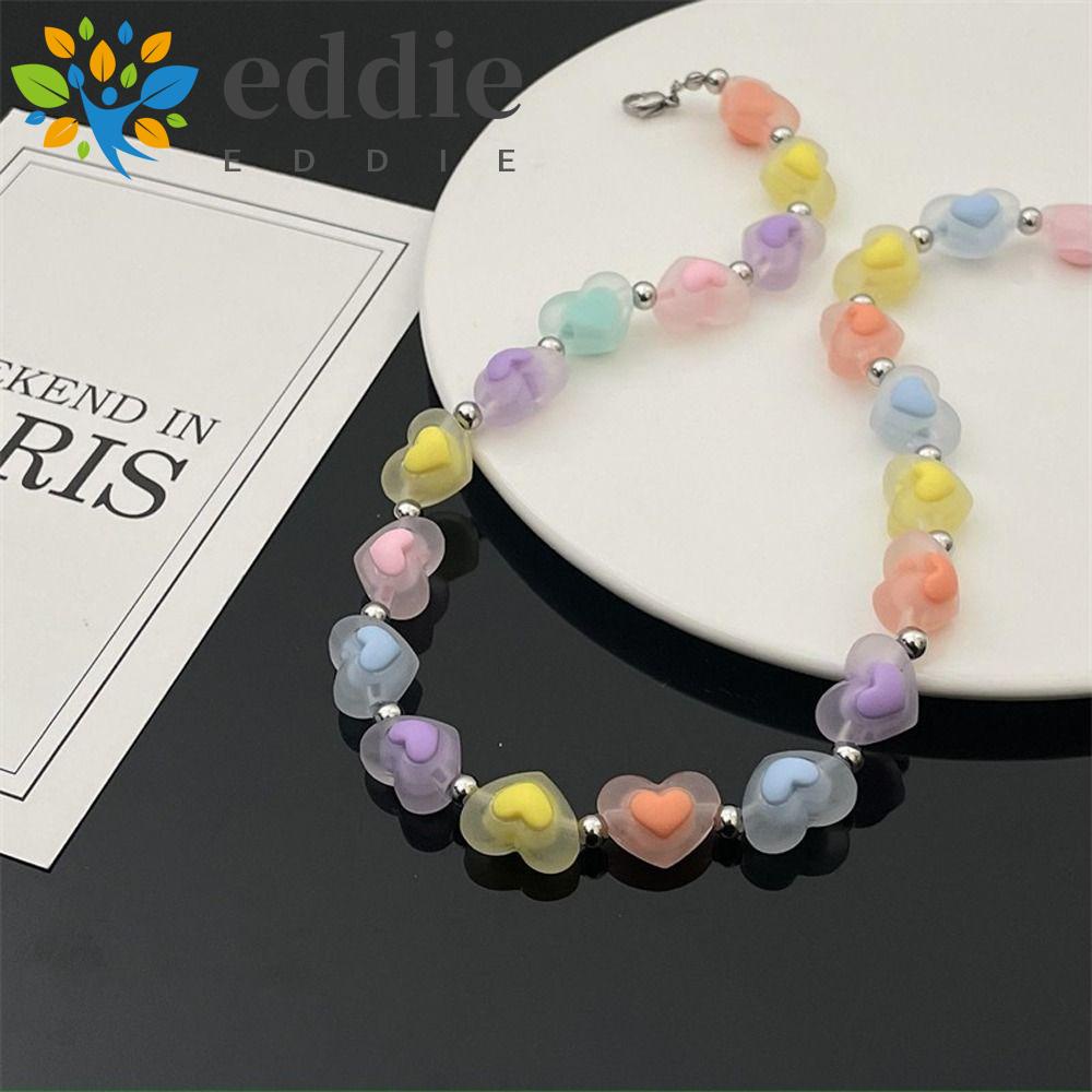 Vòng Cổ Choker 26E Dopamine Mặt Hình Ngôi Sao Nhựa Resin Màu Sắc Kẹo Ngọt Dành Cho Nữ