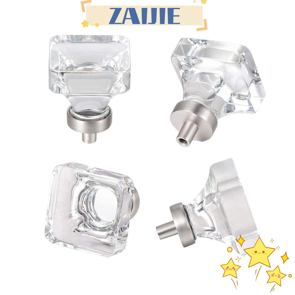 Zaijie 24 Núm Tay Cầm Cửa Tủ Bằng Niken Hiện Đại|Tay Nắm Cửa Kính Hình Vuông Chuyên Dùng