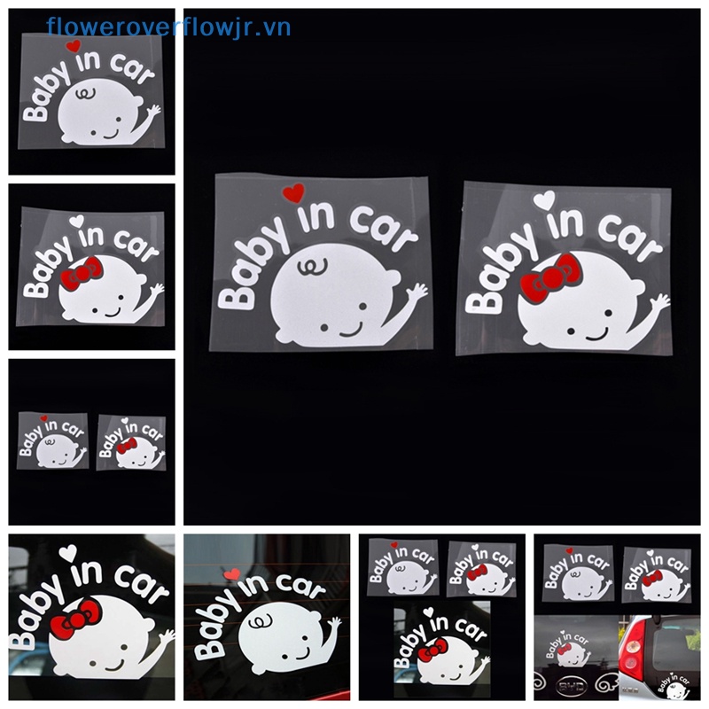 Sticker Phản Quang Baby In Car Dán Trang Trí Xe Hơi