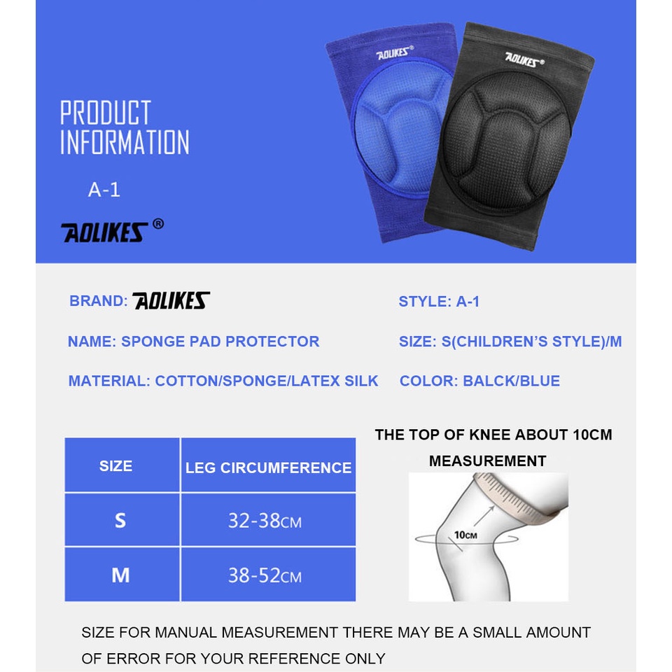 1 Cặp Đệm Bảo Vệ Đầu Gối Chống Trượt Chống Va Chạm Khi Chơi Thể Thao
